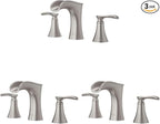 Pfister Jaida Bathroom Sink Faucet, 8-Inch Widespread, 2-Handle, 3-Hole, Spot Defense Brushed Nickel Finish, LF049JDGS (Pack of 3)