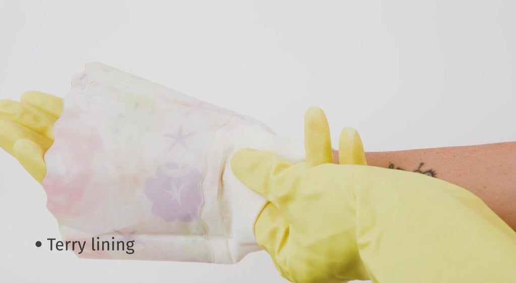 Household Gloves Latex-Free, 15" Long Cuff, Soft Lining, Adjustable Strap, Multi-Layer Protection, Flexible, Comfortable, Chemical-Resistant, Reusable for Cleaning, Dishwashing, 4 Pair Medium