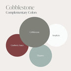 Country Chic All-in-One Chalk Paint for Furniture, Cabinets, Home Decor, Eco-Friendly, Matte Finish, Built-In Primer & Top Coat for Wood, Metal - Cobblestone (Grey) - Pint 16 oz (475 ml)