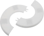 2 Pack Wall Split Flange ABS Round Escutcheon Plate for 2-1/2"/ 64mm Diameter Pipe Faucet Decoration Accessories (White)