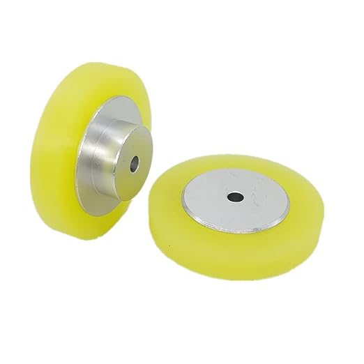 2PCS Industrial Encoder Meter Measuring Roller Rubber Wheel Wear-resistant non-slip Polyurethane Synchronizer Wheel for Rotary Encoder Marking Machine Inkjet Printer (Diameter 68mm(hole diameter 6mm))