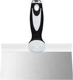 Mister Rui 8" Drywall Taping Knife, Stainless Steel Taping Knife, Plastering Spatula Tools, Plastering Tool, Soft Grip Handle for Drywall Joint Taping