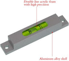 Aluminum alloy small bar level, square horizontal bubble, water level ruler, installation hole adjustable head (79 * 15 * 15mm)