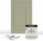 ALL-IN-ONE Paint, Durable cabinet and furniture paint. Built in primer and top coat, no sanding needed. Includes our 30 featured color card - Willow, 8oz Sample
