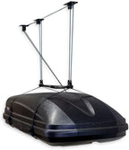 Teal Triangle Ceiling Storage Hoist for Cargo Box - Heavy Duty Garage Storage Lift - Garage Pulley Lift System Holds 150 lbs and Fits 8-10 ft Tall Garage Ceilings