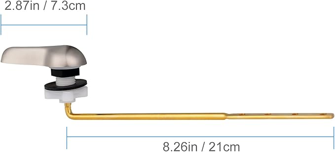 iFealClear 2 Pack Toilet Handle Kit, Universal Front Mount Tank Flush Lever, Solid Brass, Brushed Nickel