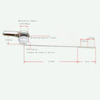 Universal Toilet Tank Flush Lever, Replacement Front Mount Toilet Handle Tank Flush Lever Compatible with Most Toilets, 1-Pack