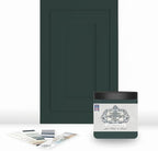ALL-IN-ONE Paint, Durable cabinet and furniture paint. Built in primer and top coat, no sanding needed. Includes our 30 featured color card - Evergreen, 8oz Sample