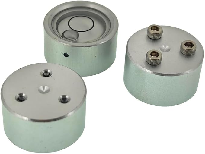 GPS RTK level, centering rod, carbon fiber horizontal bubble accessories with screw holes（21x13mm silver white）