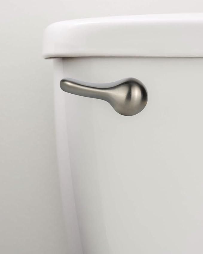 Hidnvefen Toilet Handle Replacement Kit Universal Toilet Flush Handle, Zinc Alloy Toilet Tank Trip Lever with H2 Brass Arm, Compatible with American Standard/Mansfield Toilet, Brushed Nickel
