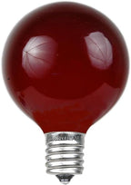 Novelty Lights 25 Pack G40 Red Outdoor Globe Bulbs, Light Bulbs Glass Incandescent Bulbs with 3000 Hour Lifespan, Globe String Lights Replacement Bulbs