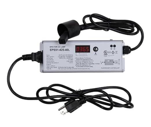 HQUA-OWS-12T 120V 40W 12GPM Whole House Ultraviolet Water Purifier Filter, + 2 Extra UV Bulbs,with Lamp Rated Life 365 Days Ballast