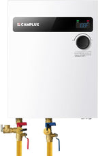 CAMPLUX 3/4 Inch IPS Isolator Tankless Water Heater Service Valve Kit, with Pressure Relief Valve, Clean Brass Construction