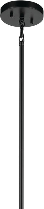 Kichler Madden 43" 8 XL Light Foyer Pendant in Black, Soft Modern Fixture, for Foyer, Over Large or Dining Room Table, (43" x 24.25"), 52724BK