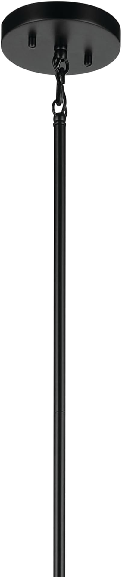 Kichler Madden 43" 8 XL Light Foyer Pendant in Black, Soft Modern Fixture, for Foyer, Over Large or Dining Room Table, (43" x 24.25"), 52724BK