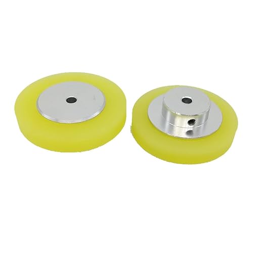 2PCS Industrial Encoder Meter Measuring Roller Rubber Wheel Wear-resistant non-slip Polyurethane Synchronizer Wheel for Rotary Encoder Marking Machine Inkjet Printer (Diameter 68mm(hole diameter 6mm))