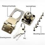 2 Packs Keyed Hasp Locks Twist Knob Keyed Locking Hasp for Small Doors, Cabinets and More,Stainless Steel Steel, Hasp Lock Catch Latch Safety Lock Door Lock with Keys (4inch, Bronze)