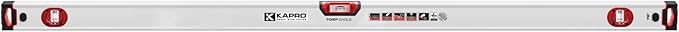Kapro - 705 Eagle Magnetic Box Level - OPTIVISION & Plumb Site - Features 2% Gradient, Acrylic Vials, and Wall-Grip - For Masonry and Concrete Jobs - VPA Tested - 72 Inch