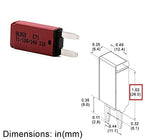 10A 12V Auto Reset Mini Fuse Circuit Breaker Low Profile ATM Car Blade Self Resetting Fuses Kit 10 Amp 12 Volt DC for Automotive Truck RV Boat and More, 3 Pack