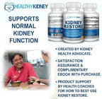 Kidney Restore Kidney Cleanse and Kidney Health Supplement to Support Normal Kidney Function, Vitamins for Kidney Health 60 caps - 2 Pack