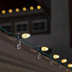 Holiday Lighting Outlet Faceted C7 Christmas Lights | Sun Warm White LED Light Bulbs Holiday Decoration | Warm Christmas Decor for Indoor & Outdoor Use | 2 SMD LEDs in Each Light Bulb | Set of 500