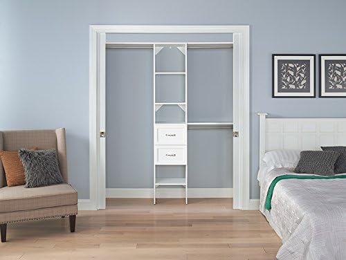 ClosetMaid SuiteSymphony Closet Organizer with Shelves and 2 Drawers, 16-Inch-Pure White