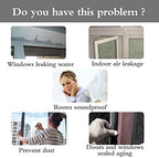 Weather Stripping Door Seal Strip,Door Strip Bottom for Doors Silicone Sealing Sticker Adhesive for Doors and Windows Gaps of Anti-Collision Silicone 5M/16FT (35MM, Transparent)