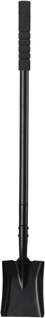 Small Square Shovel 43.3Inches Small Shovel with Metal Handle Garden Tool for Camping Farming Gardening Digging, Black