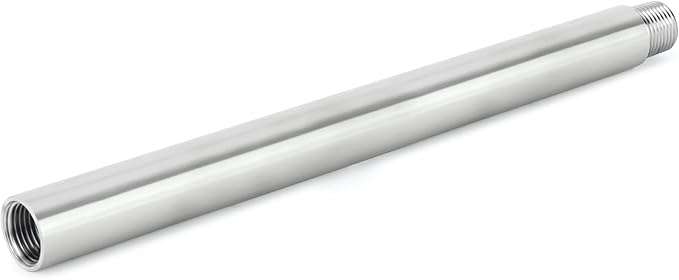 TAISHER 2PCS Stainless Steel Pipe Fittings, 3/8" NPT Male x 3/8" NPT Female Threaded, 12" Length Nipple Cast Pipe