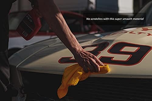 100 Pack Extra Large Original German Shammy Cloths Chamois Towels Super Absorbent for Pets, Parenting Tool Cleaning for Home and Commercial Use Wholesale Bulk (Orange)