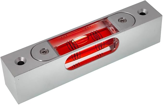 Bar type high-precision level, high-precision aluminum alloy metal adjustable level, bubble square bar type luminous magnetic multi specification ruler (120x22x25mm)