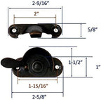 QCAA Steel Window Sash Lock, CTC 2", Antique Copper, 2 Pack
