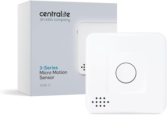 by Ezlo Micro Motion Sensor - Home Automation and Security - Lighting Scenes, Security Alarm, Alerts upon Motion Detection - Zigbee