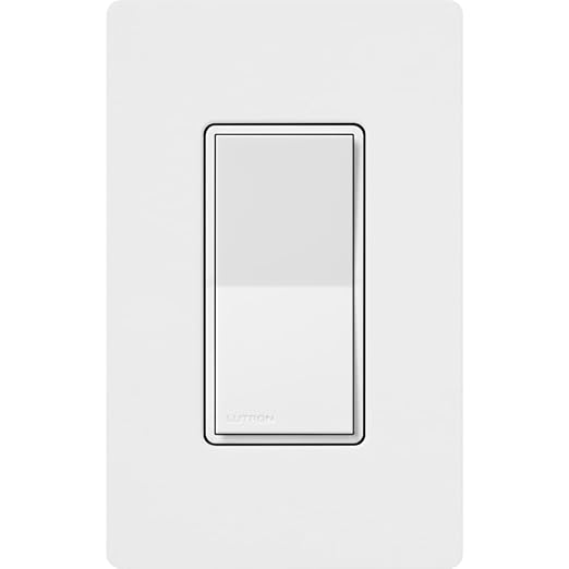 Lutron Sunnata On/Off Accessory Switch with Wallplate, only for use with Sunnata LED+ Dimmers, ST-ASW-WH, White