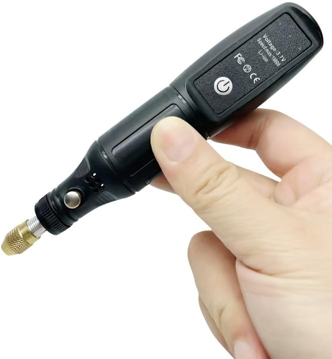 Cordless Rechargeable Rotary Tool – Variable Speed Windshield Repair Drill – Mini Grinder for Auto Glass, Rock Chip and Crack Repair