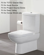 2-Inch Toilet Flush Valves, Dual Flush Valve Toilet Repair Kit Compatible with Two Piece Toilets Top Push Button Valve, 10.8" Height