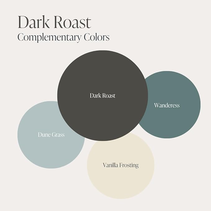 Country Chic All-in-One Chalk Paint for Furniture, Cabinets, Home Decor, Eco-Friendly, Matte Finish, Built-In Primer & Top Coat for Wood, Metal - Dark Roast (Dark Brown) - 8 oz (237 ml)