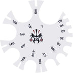 COOEAR Acrylic Piercing Gauge Measurement Wheel 18G-1 Inch.