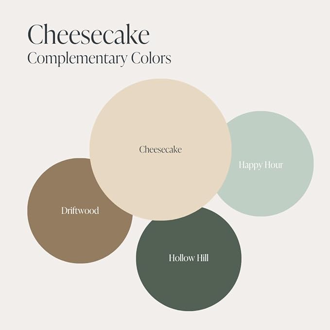 Country Chic All-in-One Chalk Paint for Furniture, Cabinets, Home Decor, Eco-Friendly, Matte Finish, Built-In Primer & Top Coat for Wood, Metal - Cheesecake (Off White) - 8 oz (237 ml)