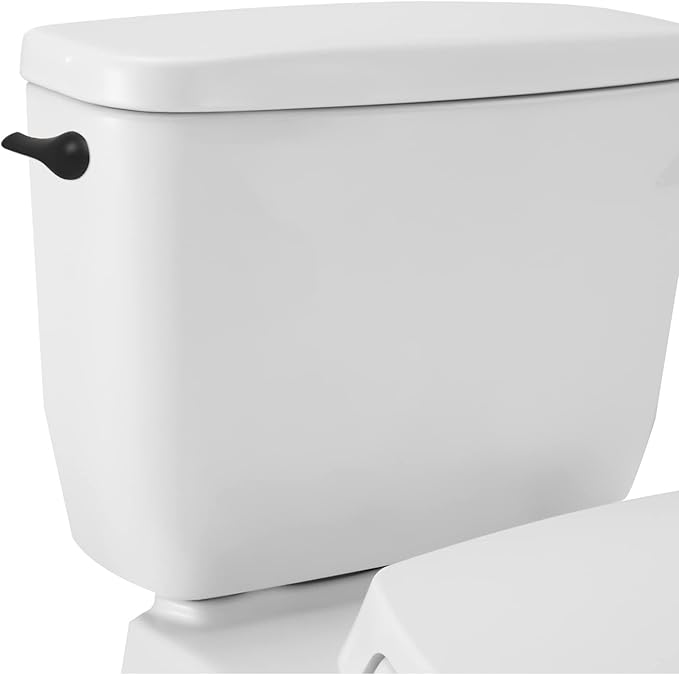 Toilet Handle Replacement Kit, Side Mount Toilet Trip Levers with Seal Gasket and Nut, with Stainless Steel Flapper Chains, Universal Replacement for Most Toilets (Matte Black)