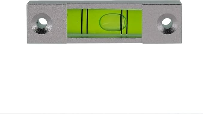 Aluminum alloy small bar level, bubble, square horizontal bubble, water level ruler, installation hole adjustable head (58 * 15 * 15mm)