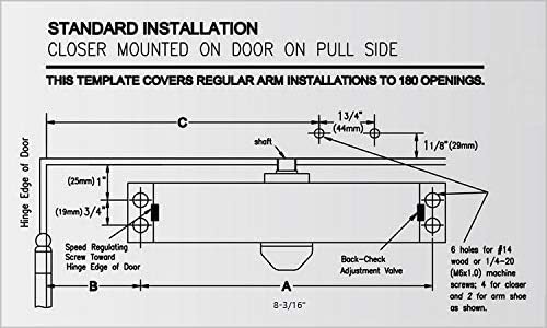 CLG HARDWARE DC6003 Medium Duty Commercial Door Closer - Surface Mounted, Automatic Door Closer, Cast Aluminum, UL 3 Hour Fire Rated, Size 3 for Residential & Light Commercial Doors- US10B Dark Bronze