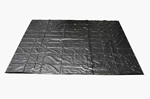 Mytee Products 16' x 27' Flatbed Truck 18 Oz Steel Tarp with 4 FT Drop & Flap - Red Heavy Duty Vinyl Waterproof Tarp for Trailers to Protect Cargo from Wind, Rain, Snow and Sun