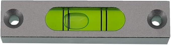 Aluminum alloy small bar level, square horizontal bubble, water level ruler, installation hole adjustable head (66 * 15 * 14mm)