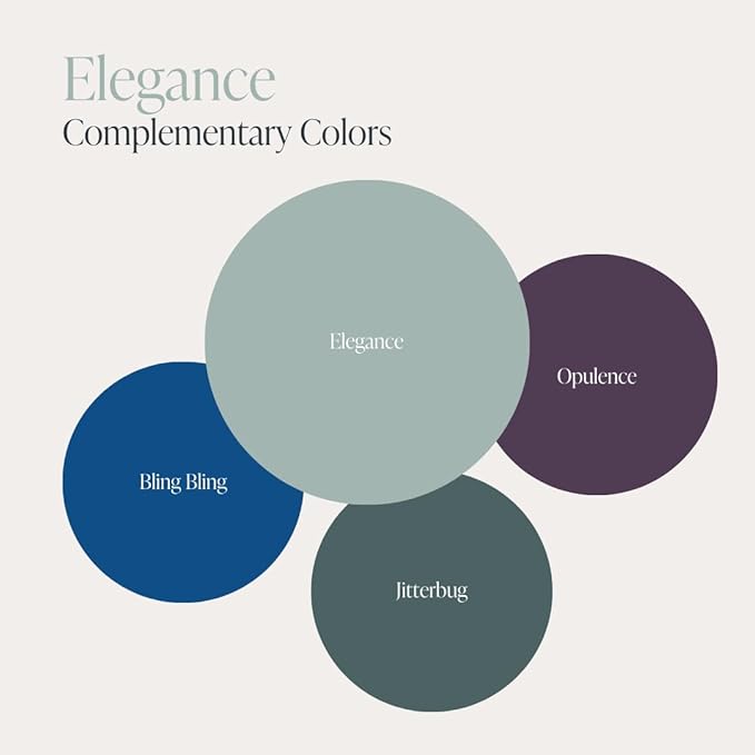 Country Chic All-in-One Chalk Paint for Furniture, Cabinets, Home Decor, Eco-Friendly, Matte Finish, Built-In Primer & Top Coat for Wood, Metal - Elegance (Dusty Blue) - Pint 16 oz (475 ml)