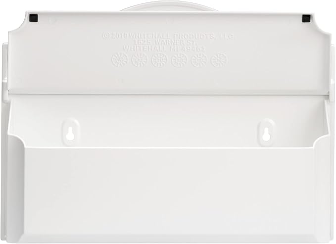 Whitehall Custom Wall Mount Mailbox Package - Mail Box with Monogram, Sand Cast Aluminum, Classic Design White Personalized in Goldtone