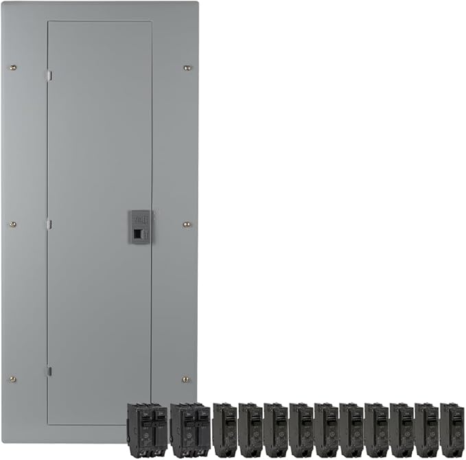 ABB TM3220CCU2K 200A Main Breaker Load Center • 1-Phase Standard Main Circuit Breaker Load Center • 32 Space, 40-Circuit, 120/240 VAC, 200 A, 22 kA Interrupt • Indoor NEMA 1 Enclosure