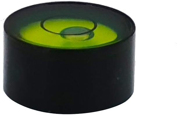 Mini Metal universal horizontal bubble water level level level level balance bubble level round 15x8mm (Black green）