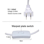 Pendant Light Sockets, Sopoby 4-Pack Hanging Lamp Socket for E26 / E27 Base Bulbs, 5.9ft Light Cord Kit with On/Off Switch, White