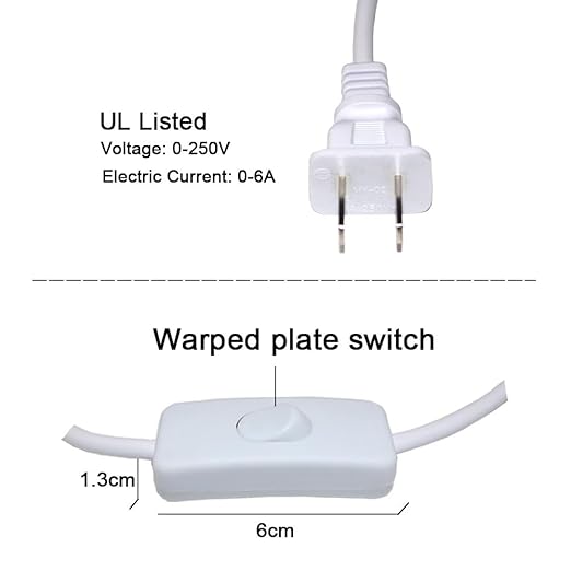 Pendant Light Sockets, Sopoby 4-Pack Hanging Lamp Socket for E26 / E27 Base Bulbs, 5.9ft Light Cord Kit with On/Off Switch, White